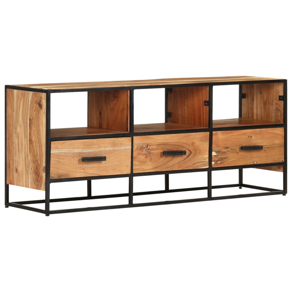 Tv cabinet 110x30x45 cm solid acacia wood - number 9.