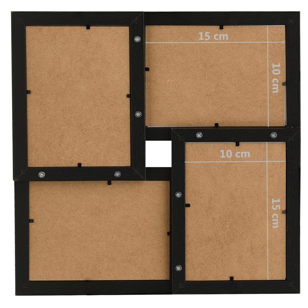 Picture frame for pictures mdf - black, 4 x (10 x 15 cm), 1 - number 8.