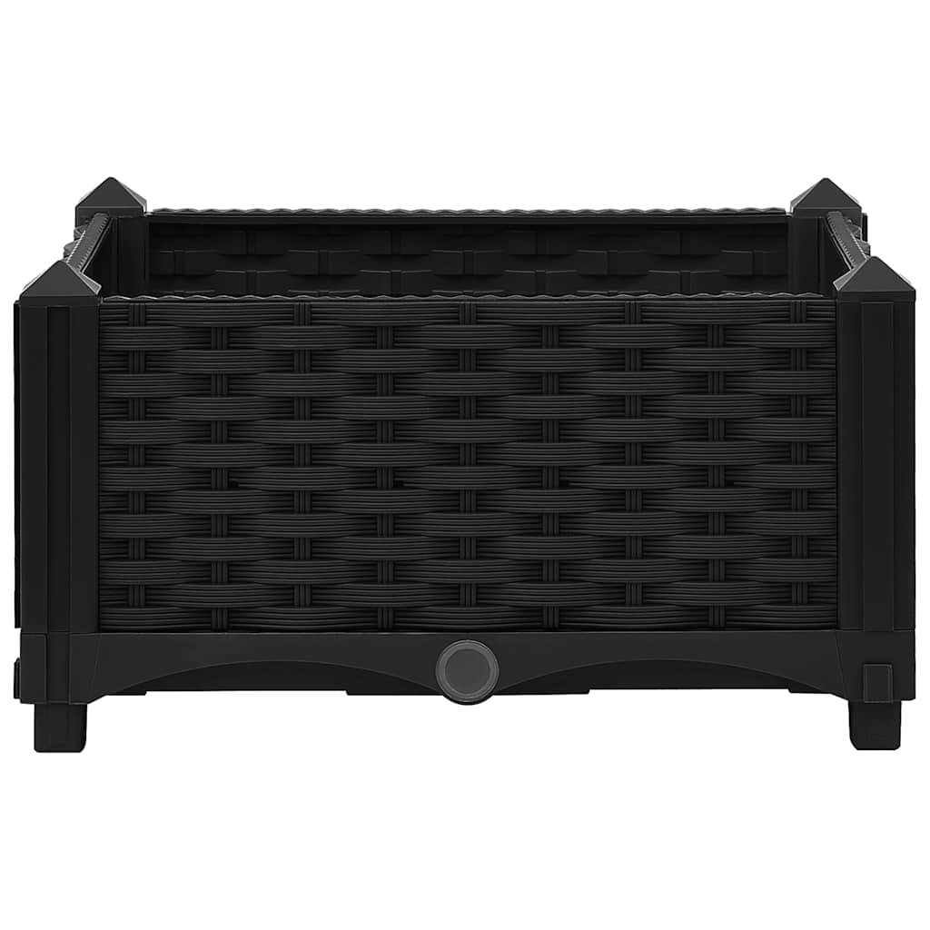 Højbed polypropylen - sort, 40 x 40 x 23 cm, 1 - number 4.