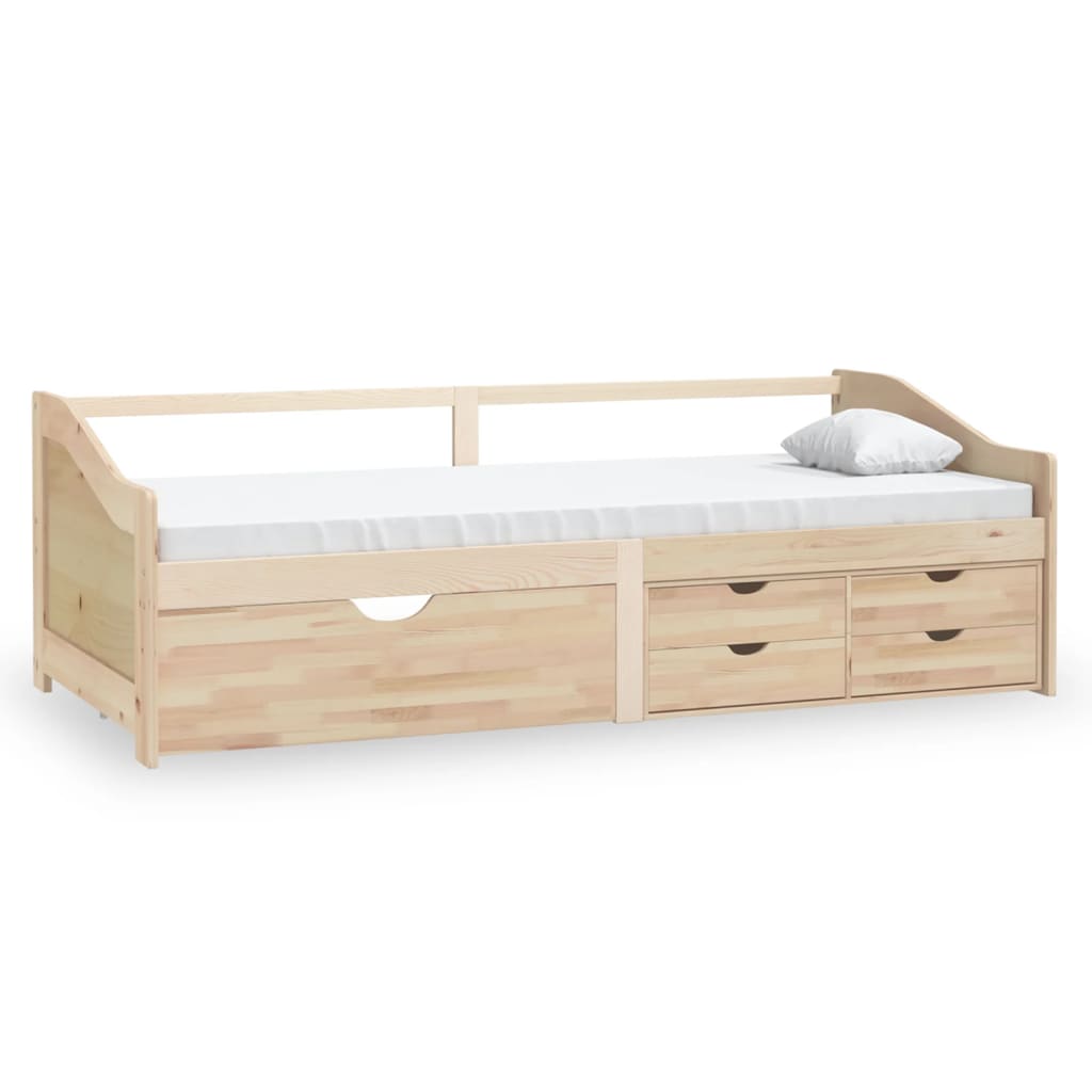 3-personers daybed med skuffer 90x200 cm massivt fyrretræ - brun - number 2.