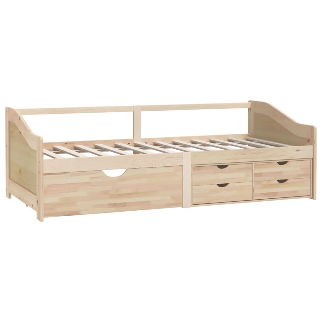 3-personers daybed med skuffer 90x200 cm massivt fyrretræ - brun - number 3.