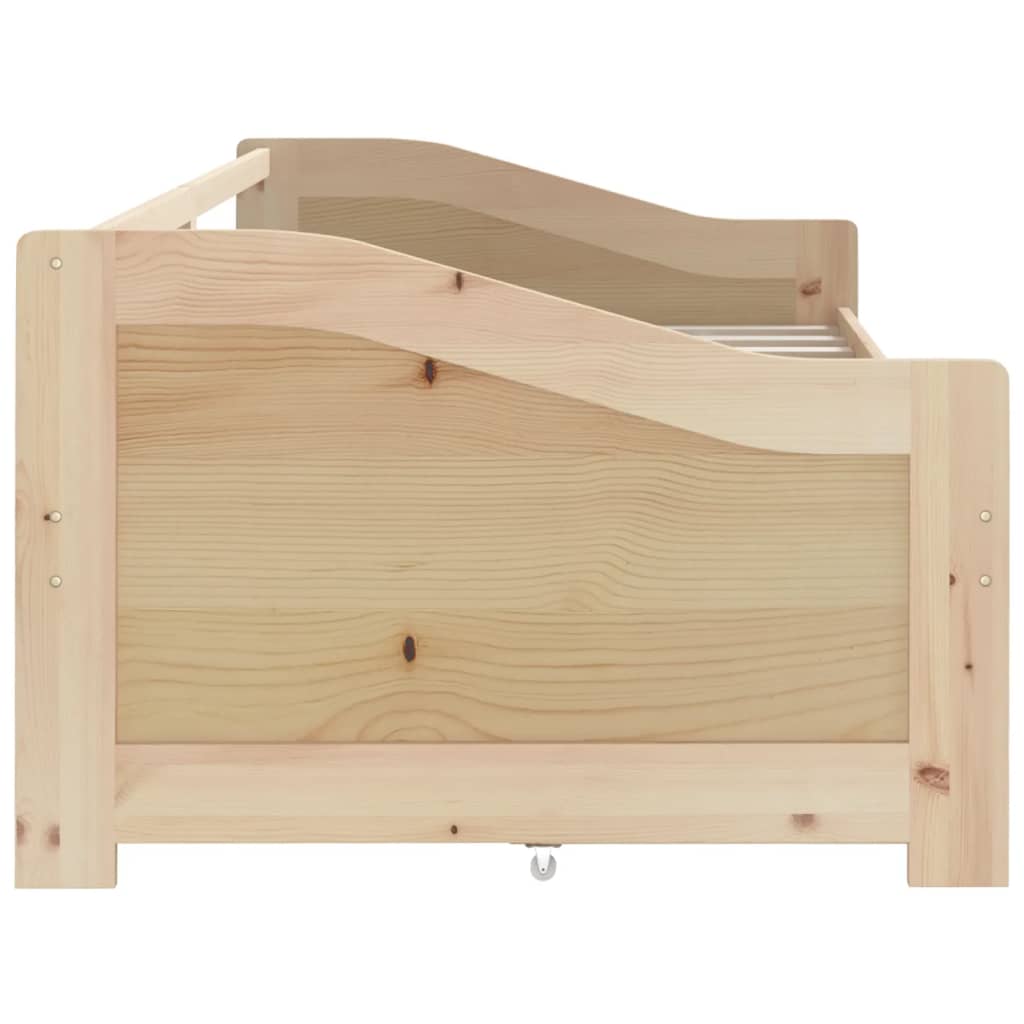 3-personers daybed med skuffer 90x200 cm massivt fyrretræ - brun - number 6.