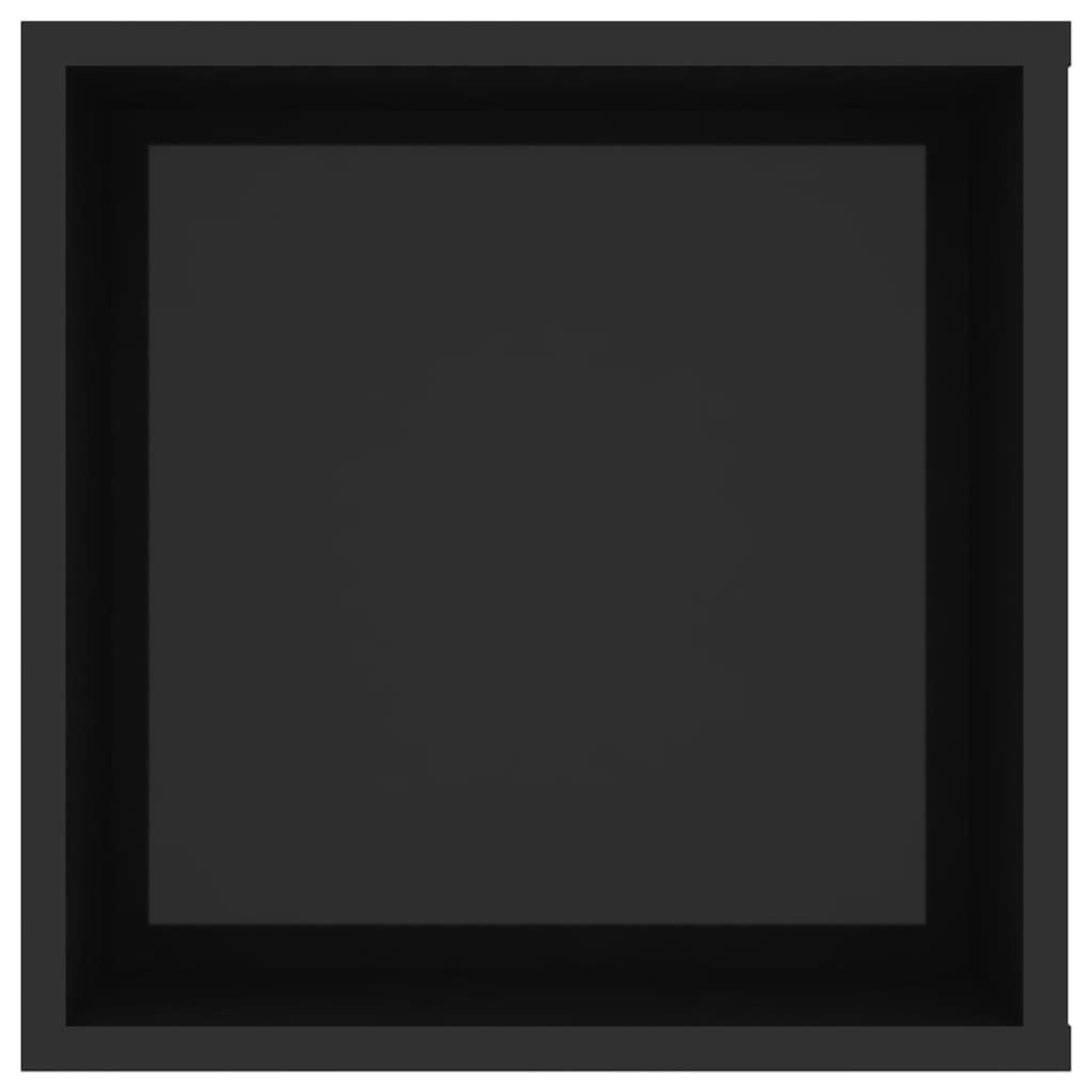 Veggmontert tv-bord 102x35x35 cm konstruert tre - svart høyglans, 1 - number 5.