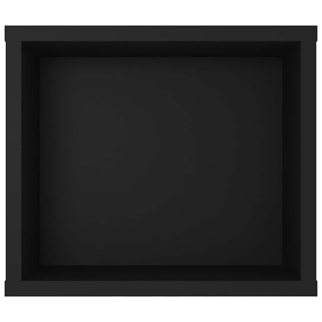 Væghængt tv-bord 100x30x26,5 cm konstrueret træ - sort, 1 - number 5.