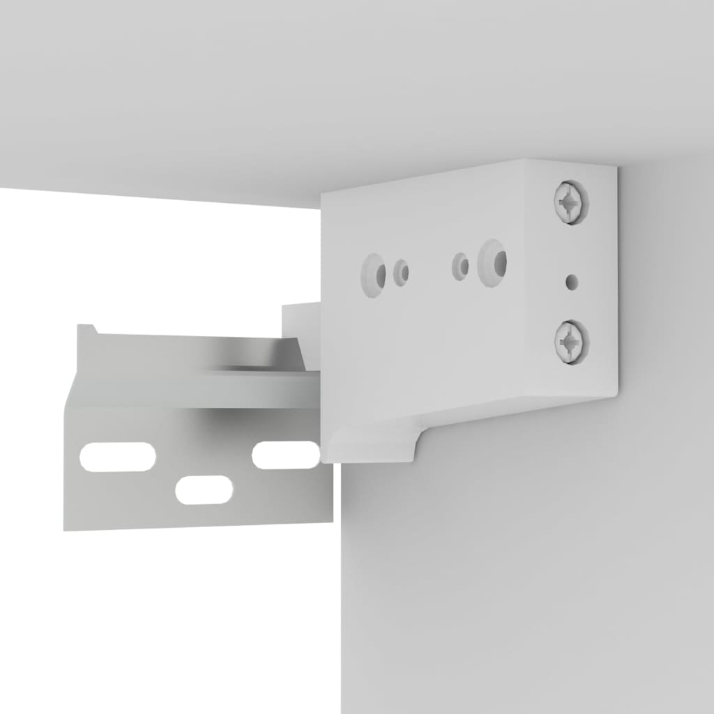 Veggmontert tv-bord 100x30x26,5 cm konstruert tre - hvit, 1 - number 6.