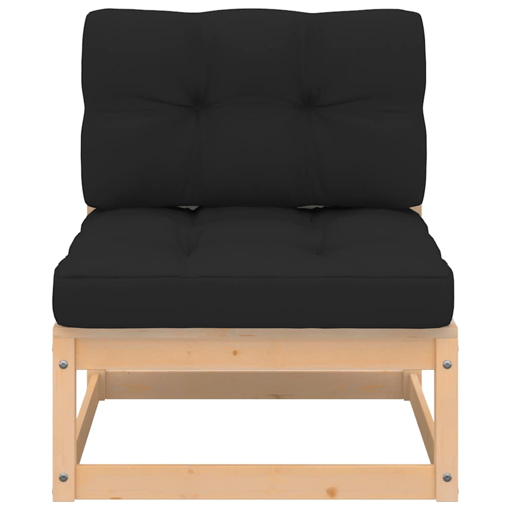 Center part for garden sofa with cushions solid pine - number 2.