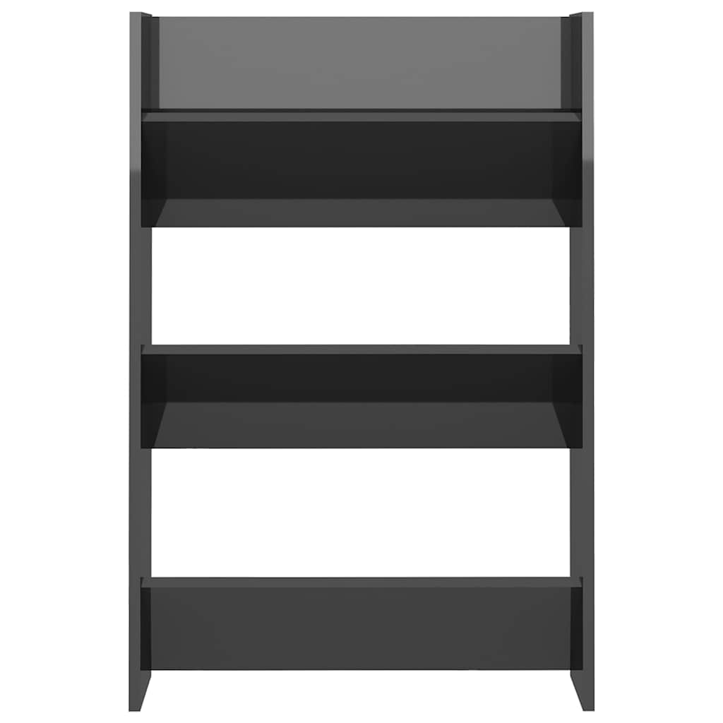 Police za cipele zidne kom. 60x18x90 cm konstruirano drvo - siva visoki sjaj, 2, 90 cm, 60 cm - number 6.