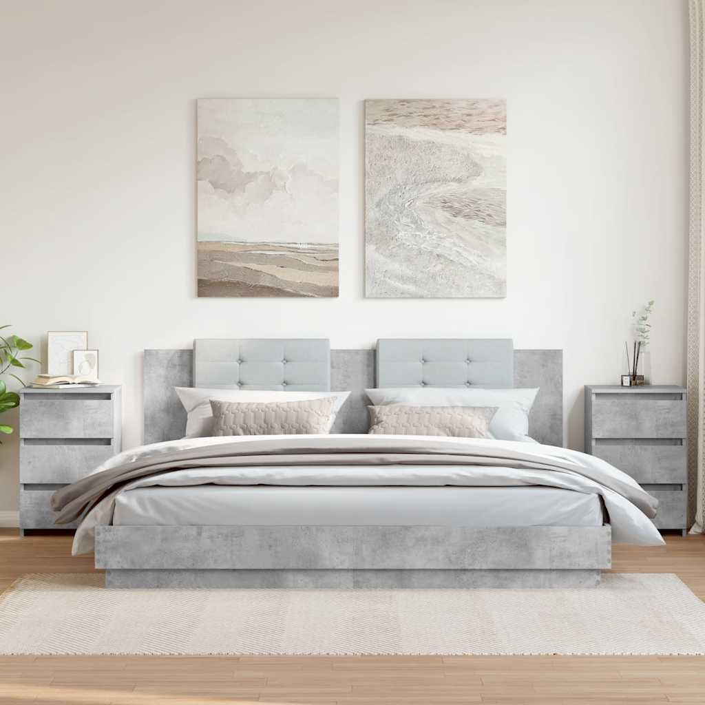 Natborde stk. 40x35x62,5 cm konstrueret træ - betongrå, 2 - number 1.