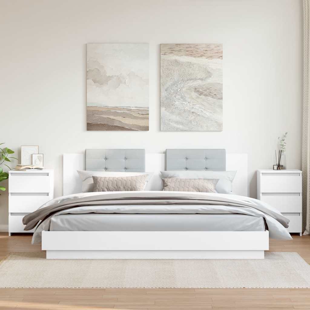 Noćni ormarić kom. 40x35x62,5 cm obrađeno drvo - bijelo, 2 - number 1.