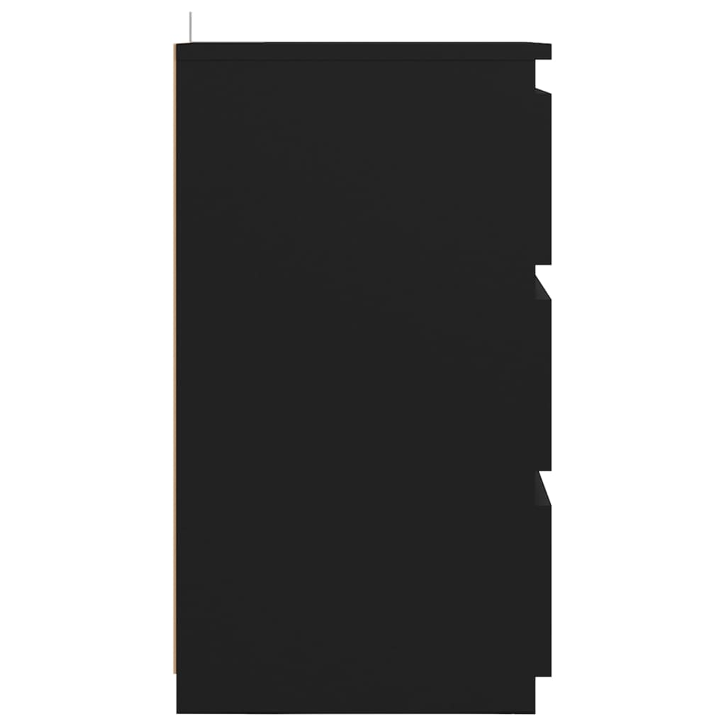 Noćni ormarić 40x35x62,5 cm konstruirano drvo - crni, 1 - number 4.