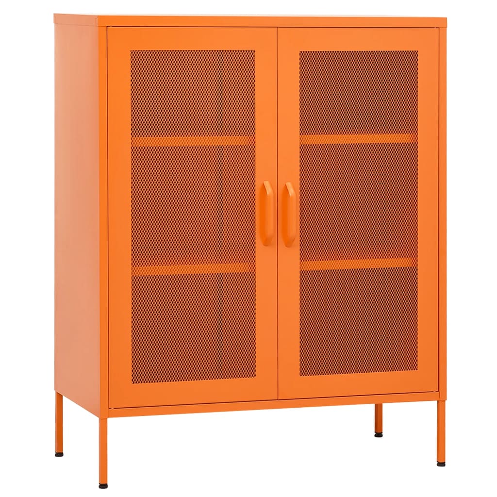 Opbevaringsskab 80x35x101,5 cm stål - orange, 1 - number 2.