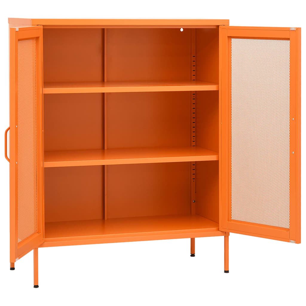 Opbevaringsskab 80x35x101,5 cm stål - orange, 1 - number 4.