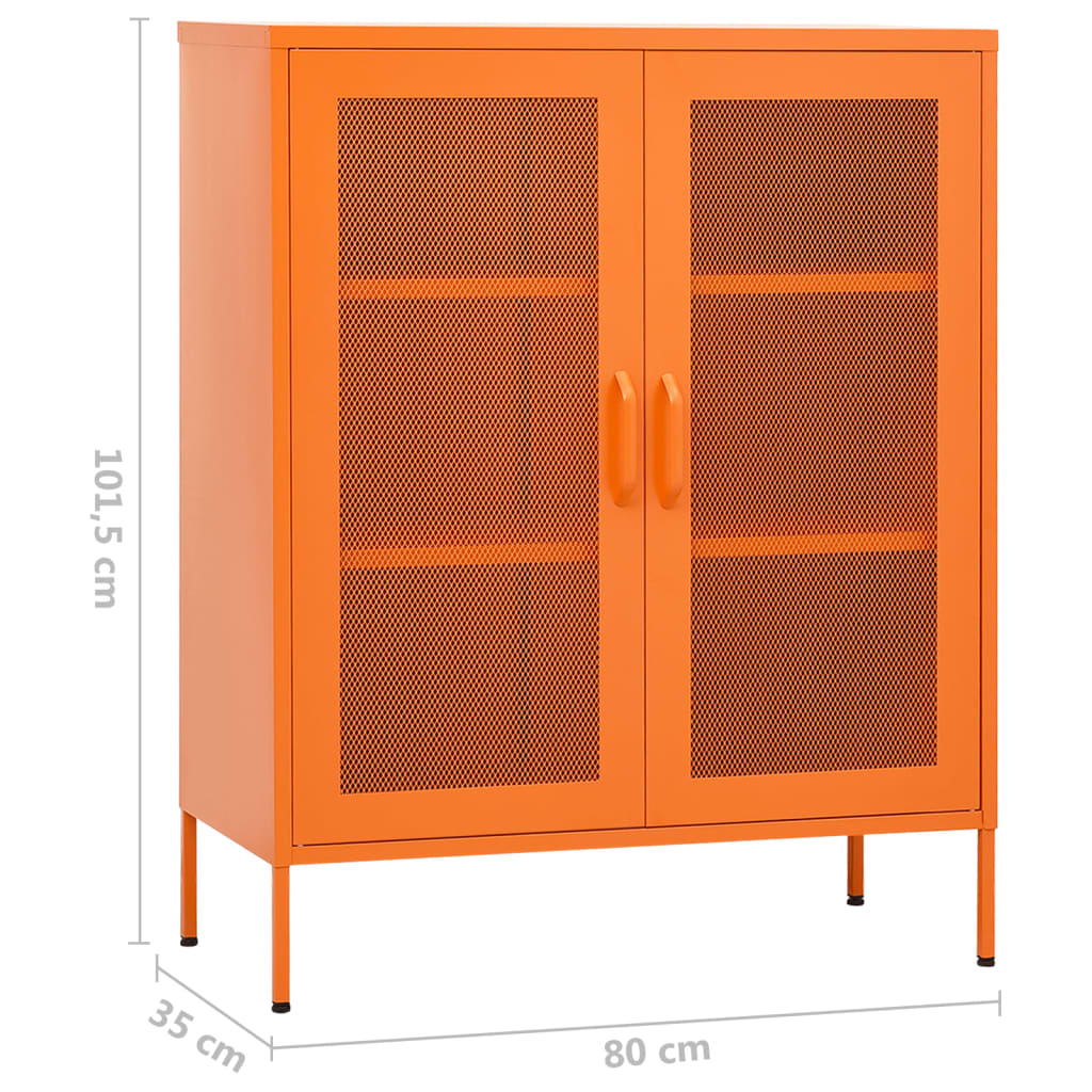 Opbevaringsskab 80x35x101,5 cm stål - orange, 1 - number 9.