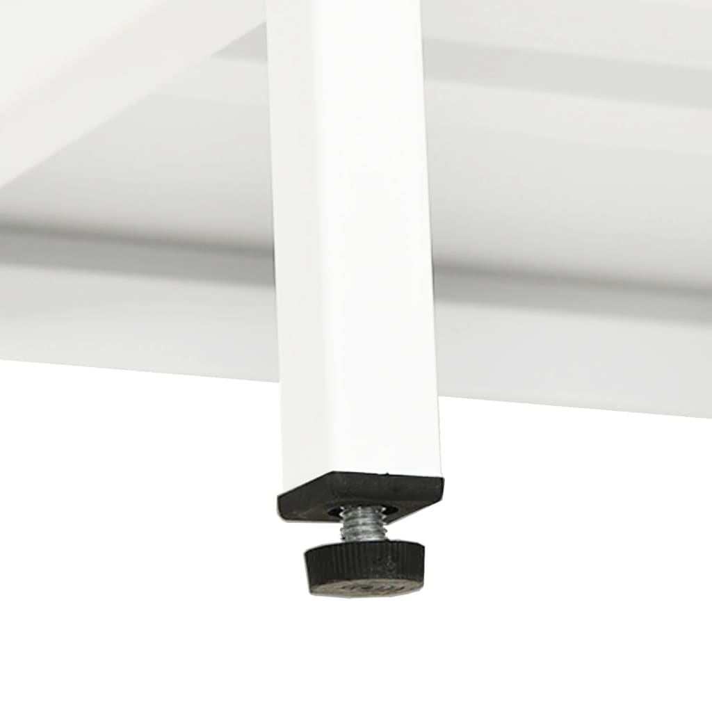 Tv-skab 90x30x44 cm stål og glas - hvid, 1 - number 9.