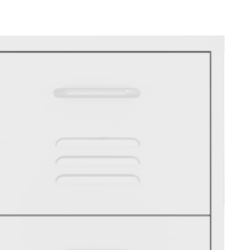 Kommode 80x35x101,5 cm stål - hvid, 1, x - number 7.