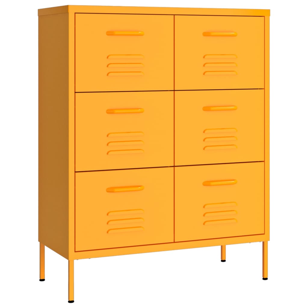 Commode 80x35x101.5 cm steel - mustard yellow, 1 - number 2.