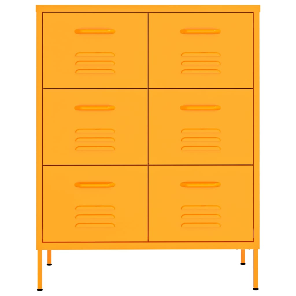 Commode 80x35x101.5 cm steel - mustard yellow, 1 - number 3.