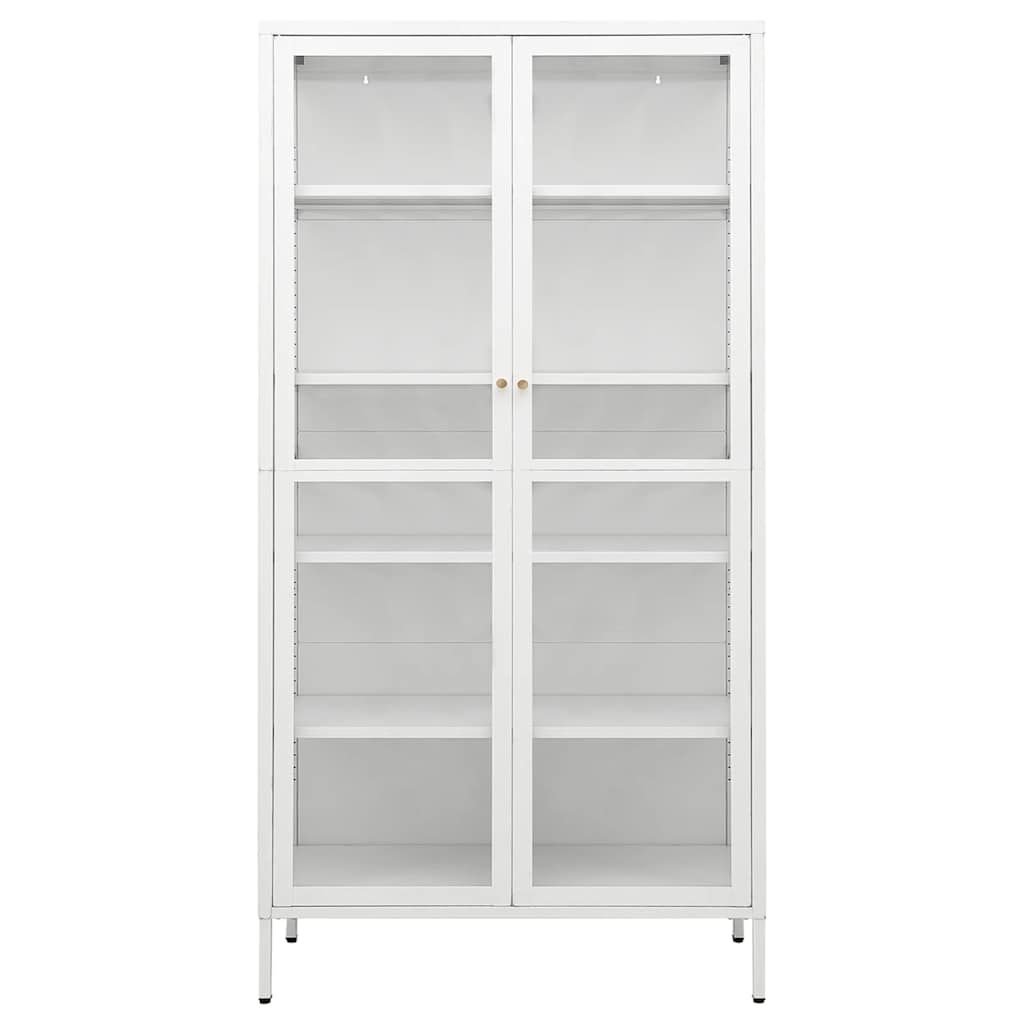 Udstillingsskab 90x40x180 cm stål og hærdet glas - hvid, 1, x - number 3.