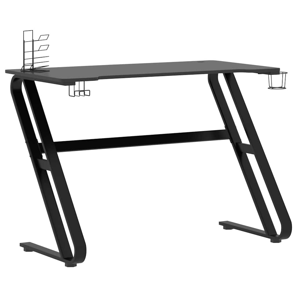 Tavolo da gioco con gambe a forma di zz - nero, 110 x 60 x 75 cm - number 2.