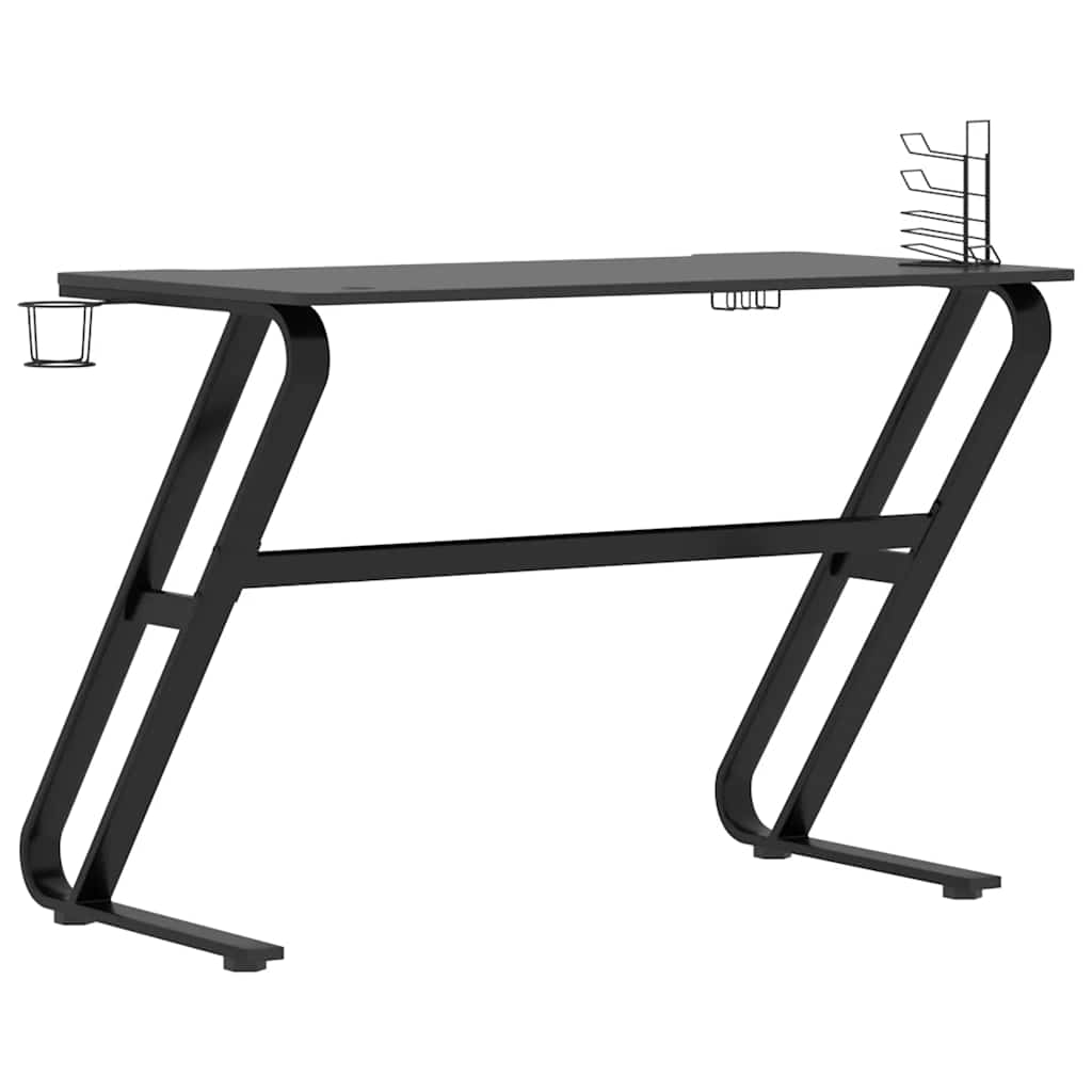 Tavolo da gioco con gambe a forma di zz - nero, 110 x 60 x 75 cm - number 5.