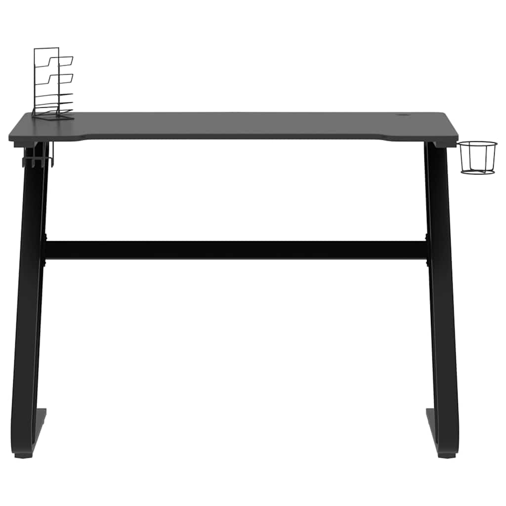 Tavolo da gioco con gambe a forma di zz - nero, 110 x 60 x 75 cm - number 4.