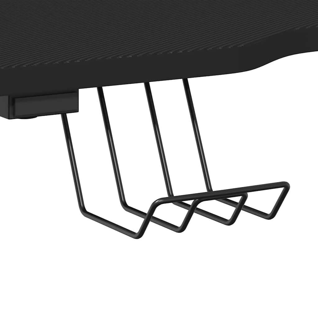 Tavolo da gioco con gambe a forma di zz - nero, 110 x 60 x 75 cm - number 7.