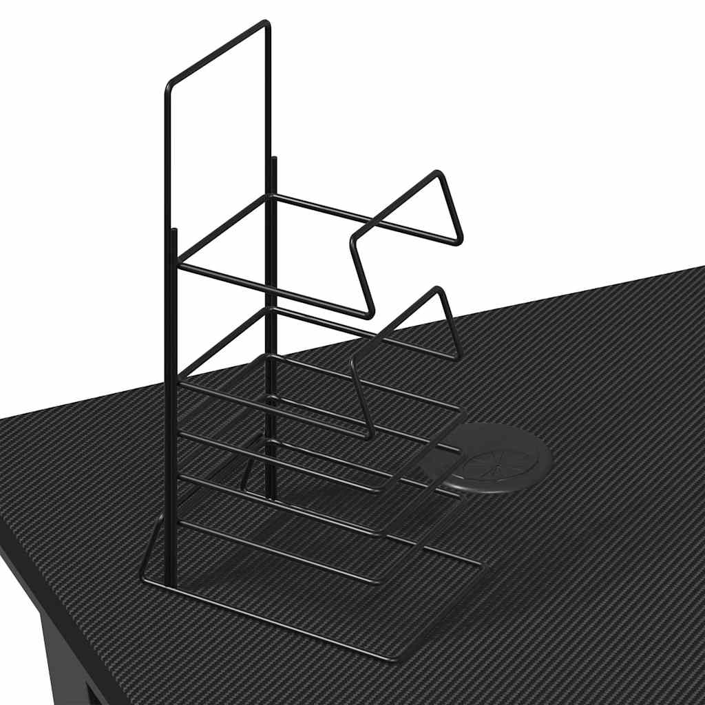 Tavolo da gioco con gambe a forma di zz - nero, 110 x 60 x 75 cm - number 9.
