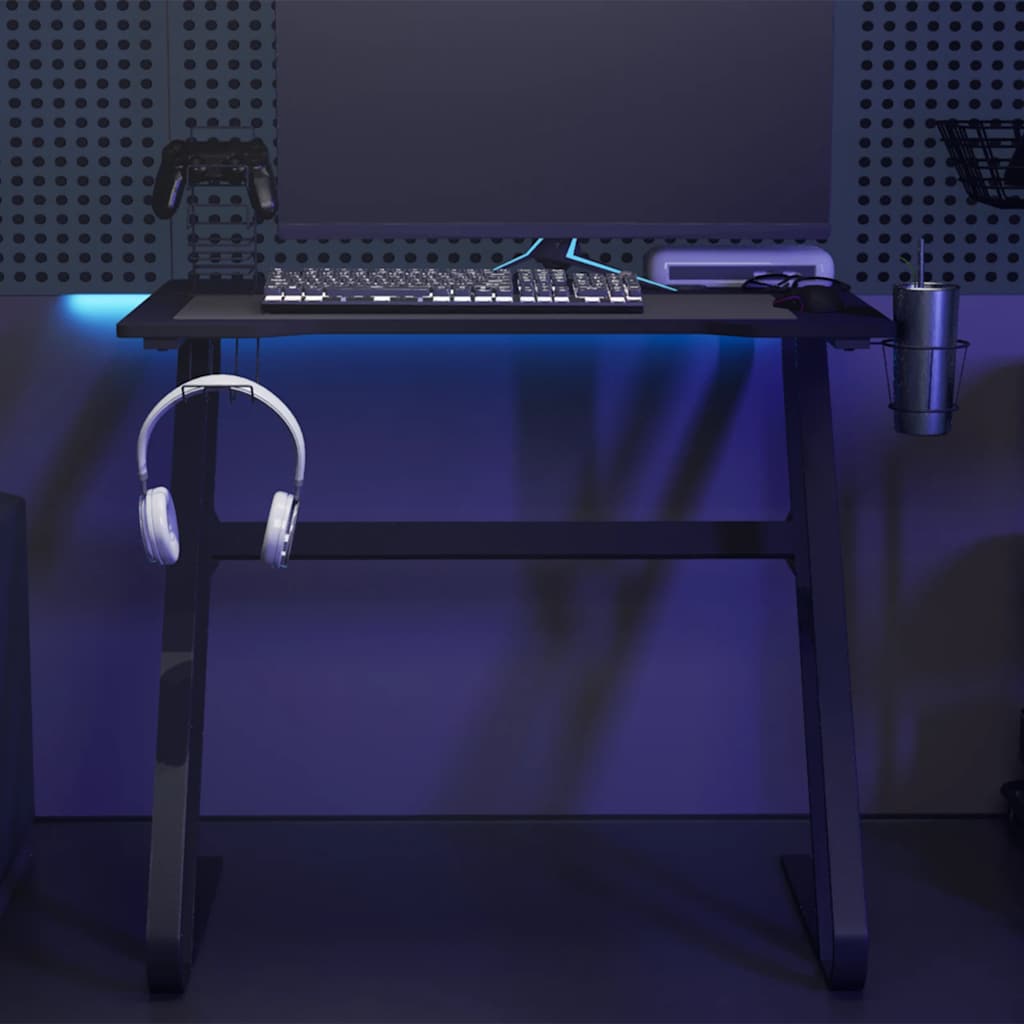 Spillbord zz-formede ben - svart, 90 x 60 x 75 cm - number 1.