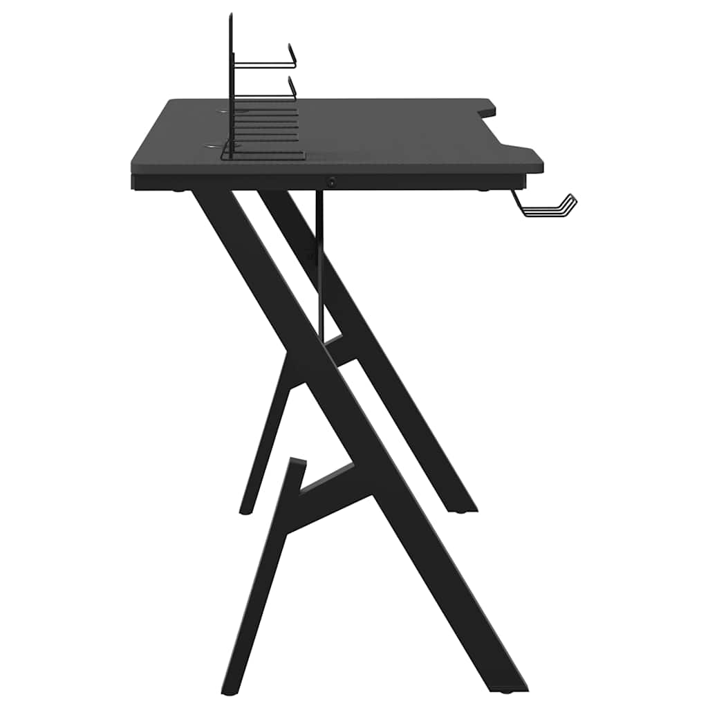 Stół do gry nogi w kształcie litery y - czarny, 90 x 60 x 75 cm - number 4.
