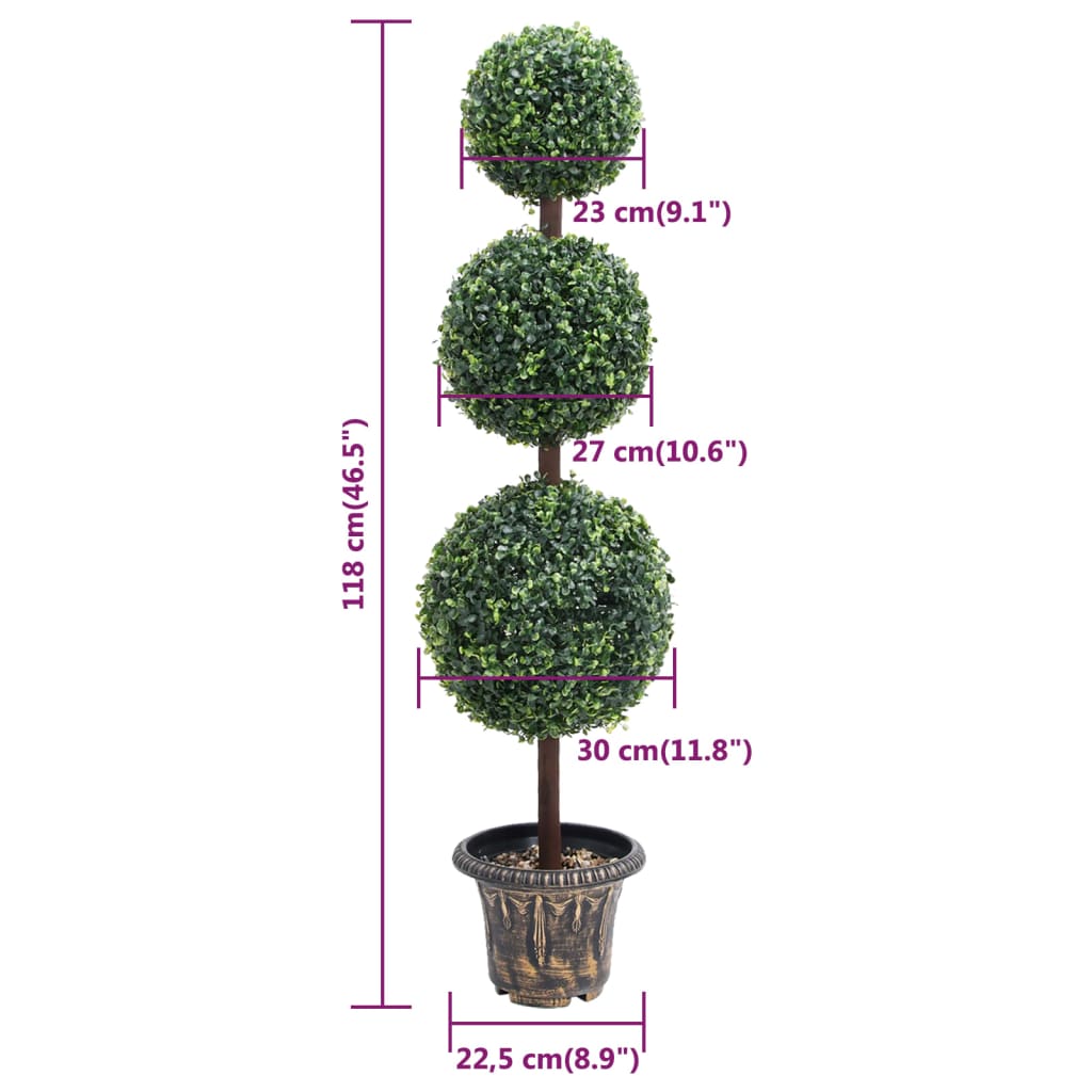 Artificial boxwood with pot 118 cm spherical green - 22.5 x 118 cm, 1 - number 5.