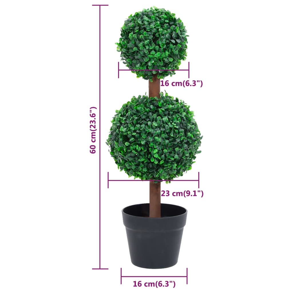 Artificial boxwood with pot 60 cm spherical green - number 5.