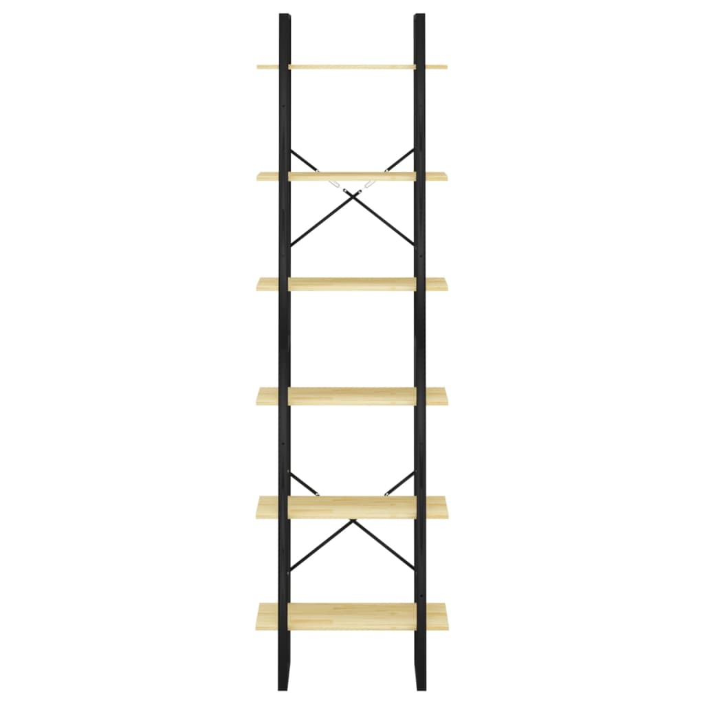 Regał magazynowy sosna lita - betonowo-szary, 60 x 30 x 210 cm, 1, drewno klejone - number 5.