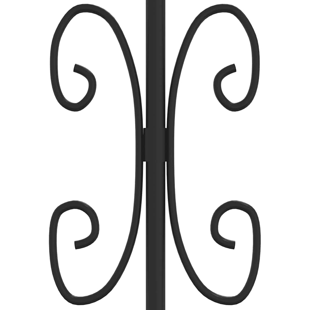 Hegnslåge med spydtop pulverlakeret stål sort - 305 x 198 cm - number 5.