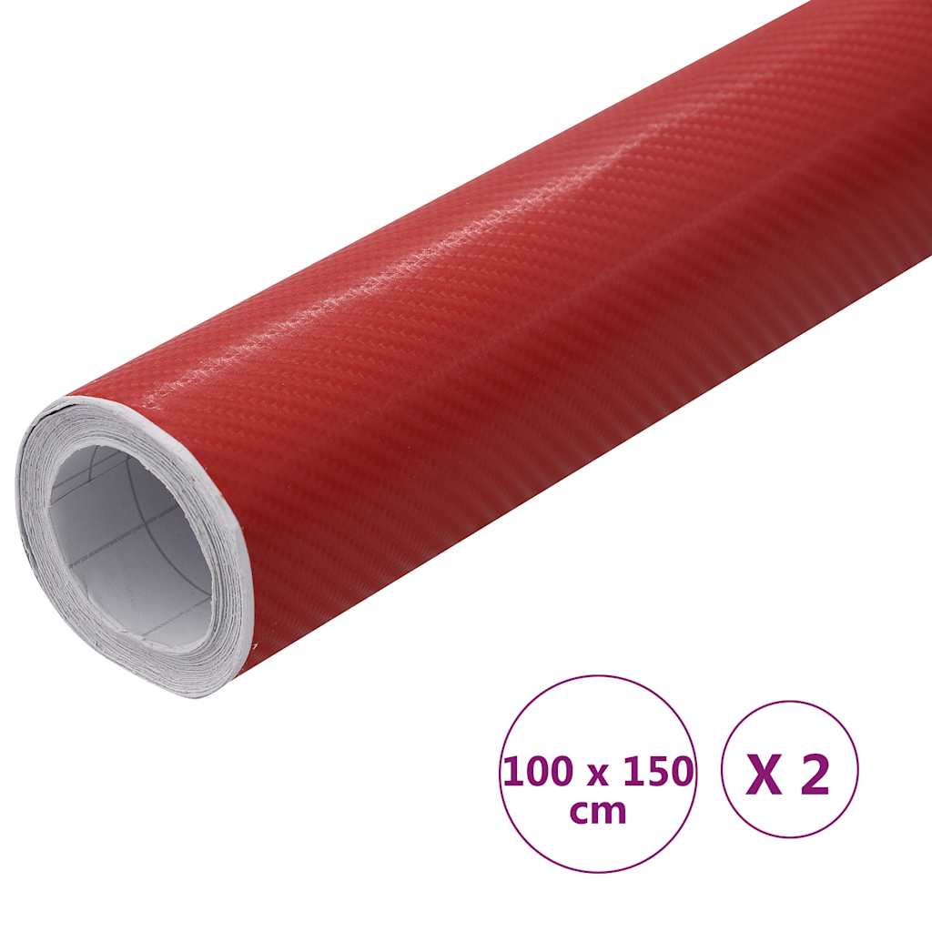 Film pour voiture pcs. 4d - rouge, 100 x 150 cm, 2 - number 6.