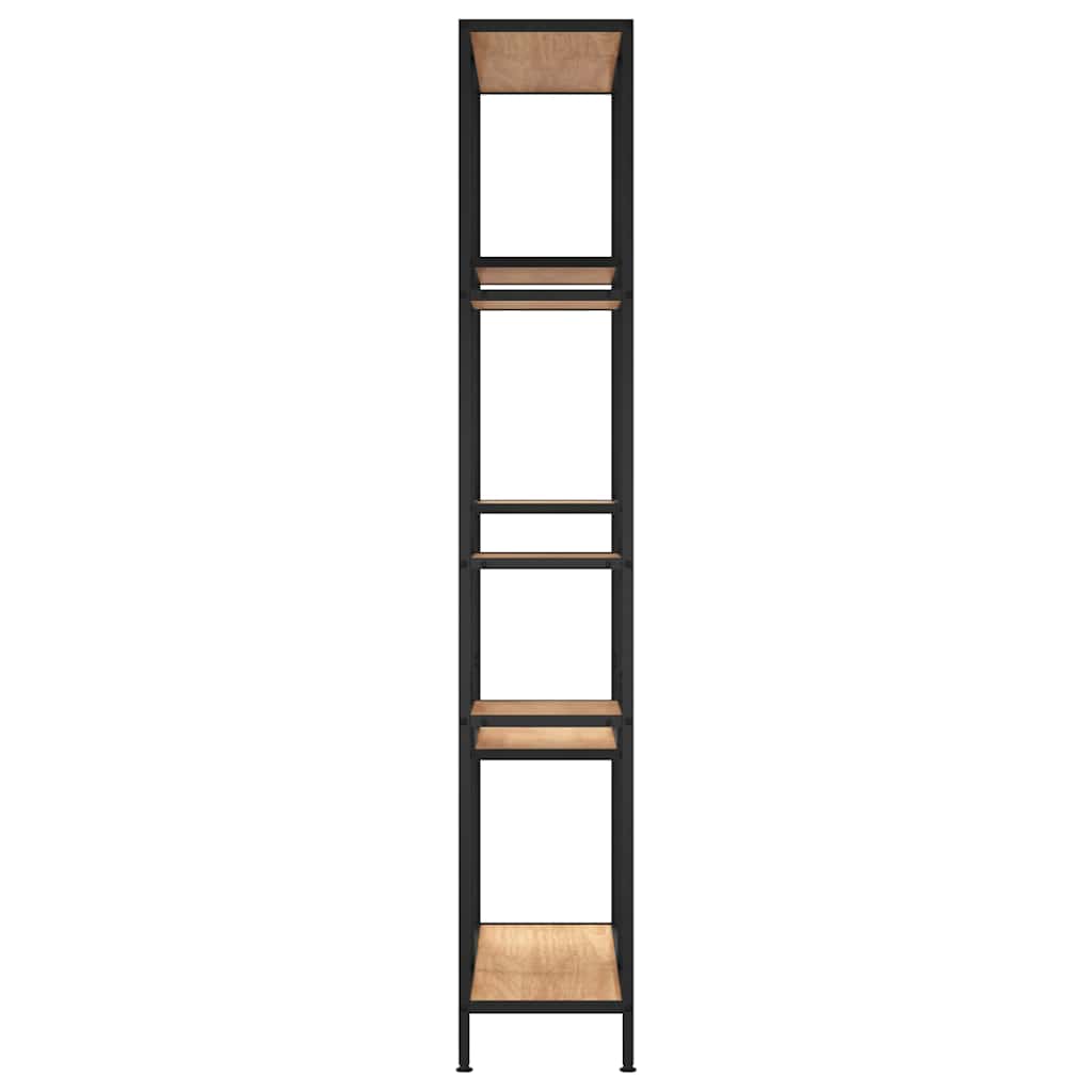 Bokhylle 80x30x180 cm stål og konstruert tre - lysebrun, 1, 180 cm - number 4.