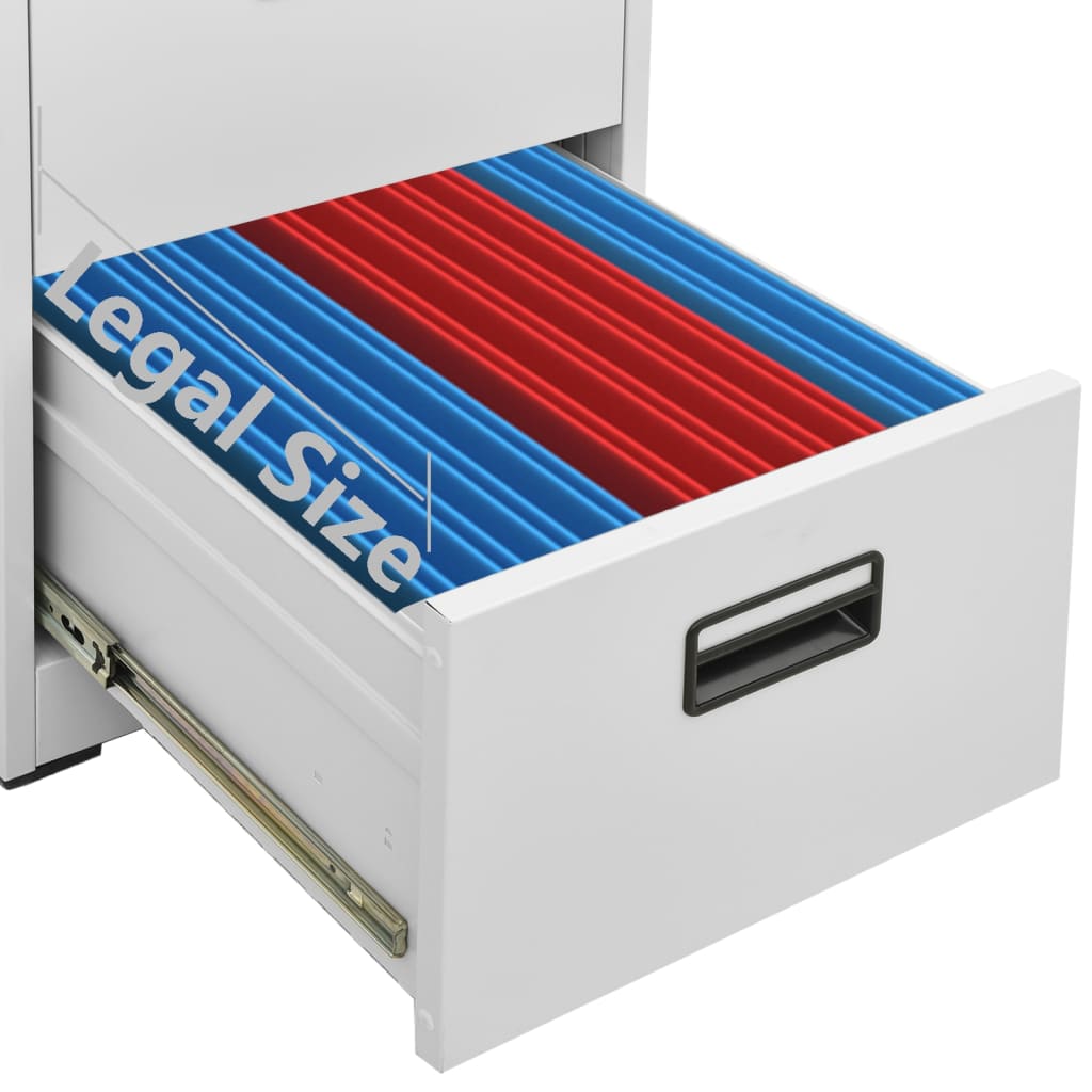 Arkivskab 46x62x72,5 cm stål - lysegrå, 46 x 62 x 72.5 cm, 1 - number 9.