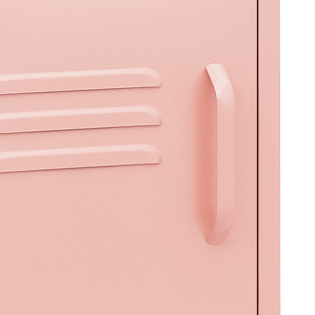 Natbord 35x35x51 cm stål pink - lyserød, 1 - number 8.