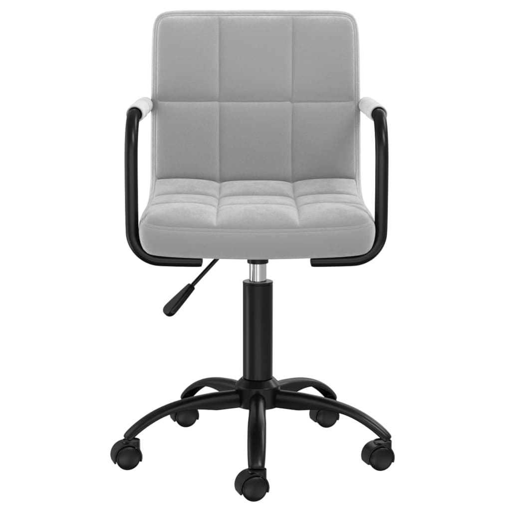 Swivel office chair velvet - lysegrå, 1 - number 3.