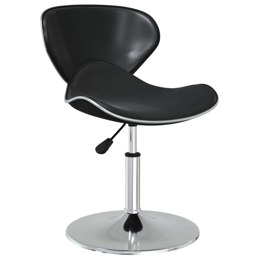 Dining chairs, set of 2, faux leather - black - number 3.