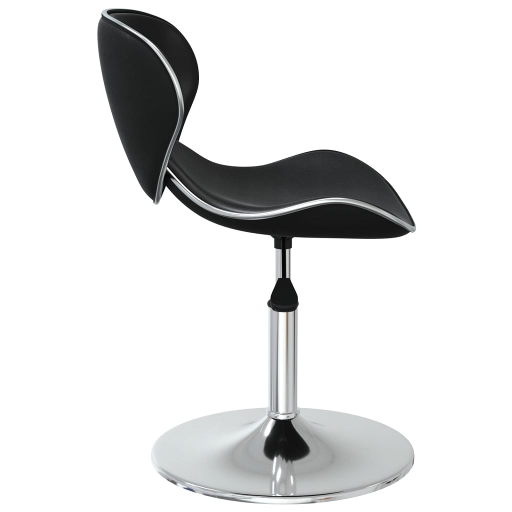 Dining chairs, set of 2, faux leather - black - number 5.