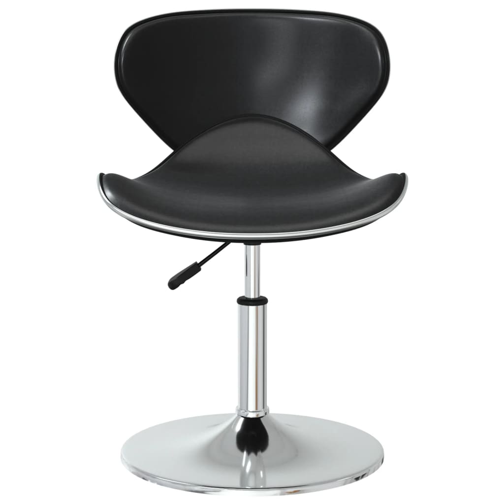 Dining chairs, set of 2, faux leather - black - number 4.