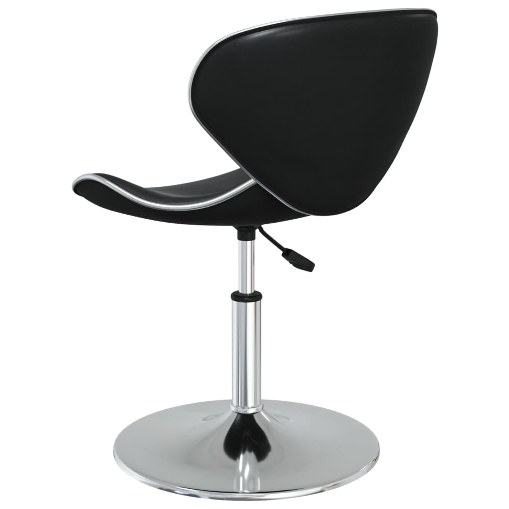 Dining chairs, set of 2, faux leather - black - number 7.