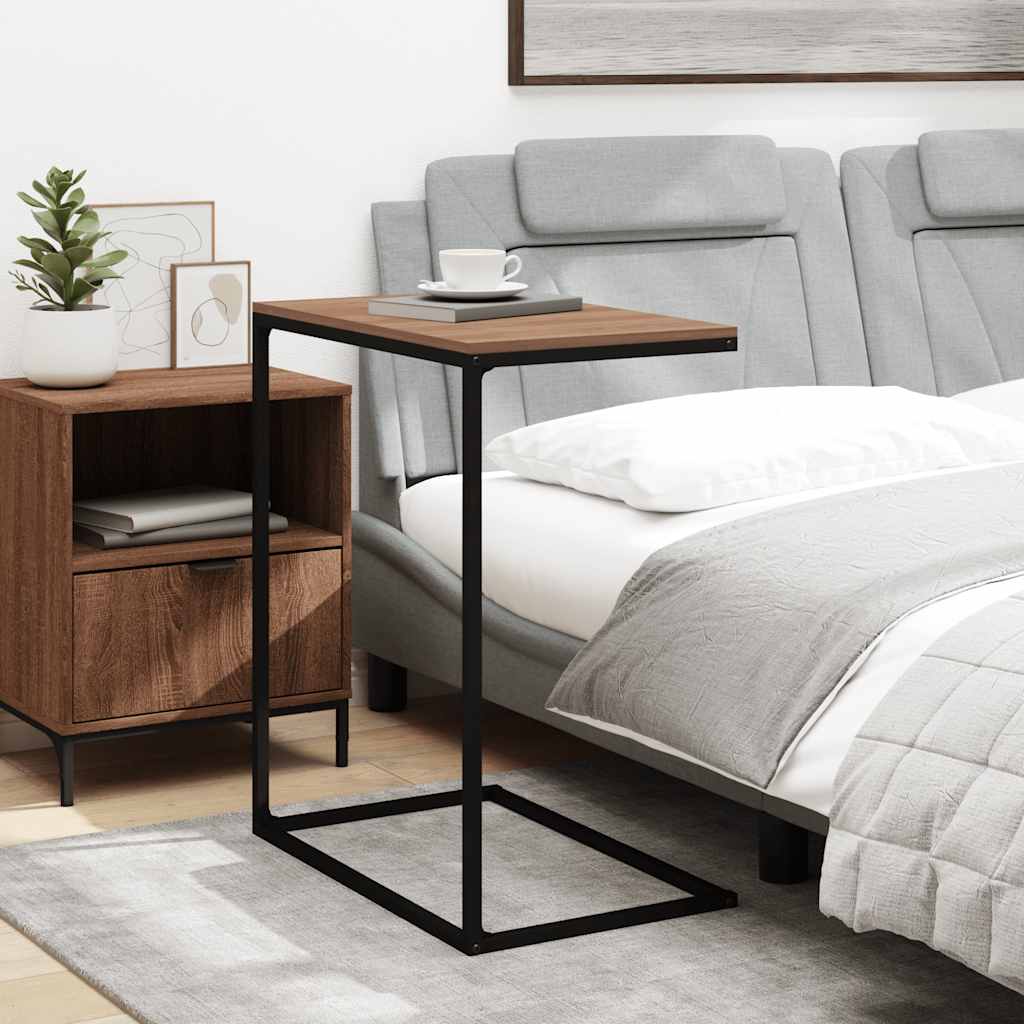 Stół boczny zbudowany drewniany - czarny i brązowy, 55 x 35 x 66 cm, 1, bez kół - number 3.