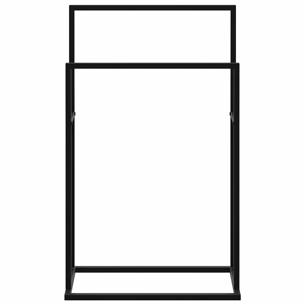 Fritstående håndklædeholder 48x24x78,5 cm jern sort - number 4.