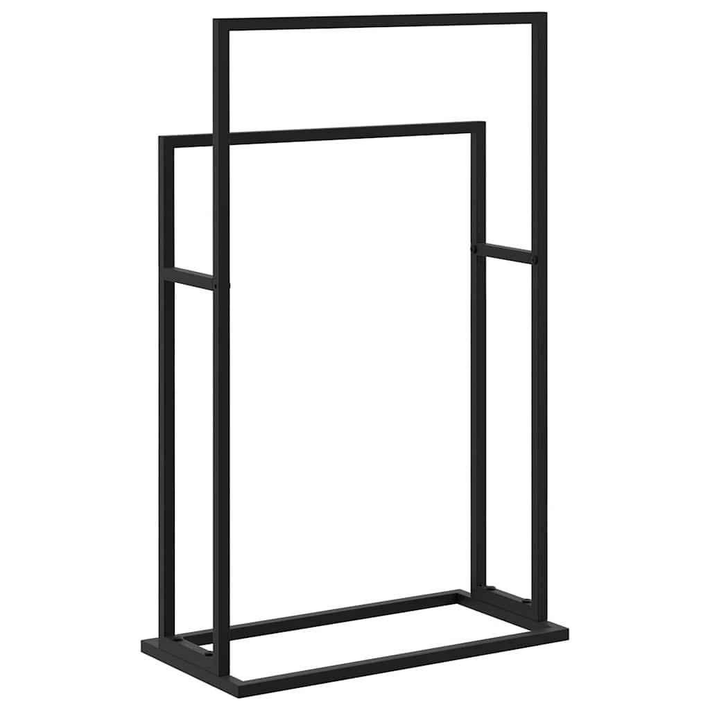 Fritstående håndklædeholder 48x24x78,5 cm jern sort - number 6.
