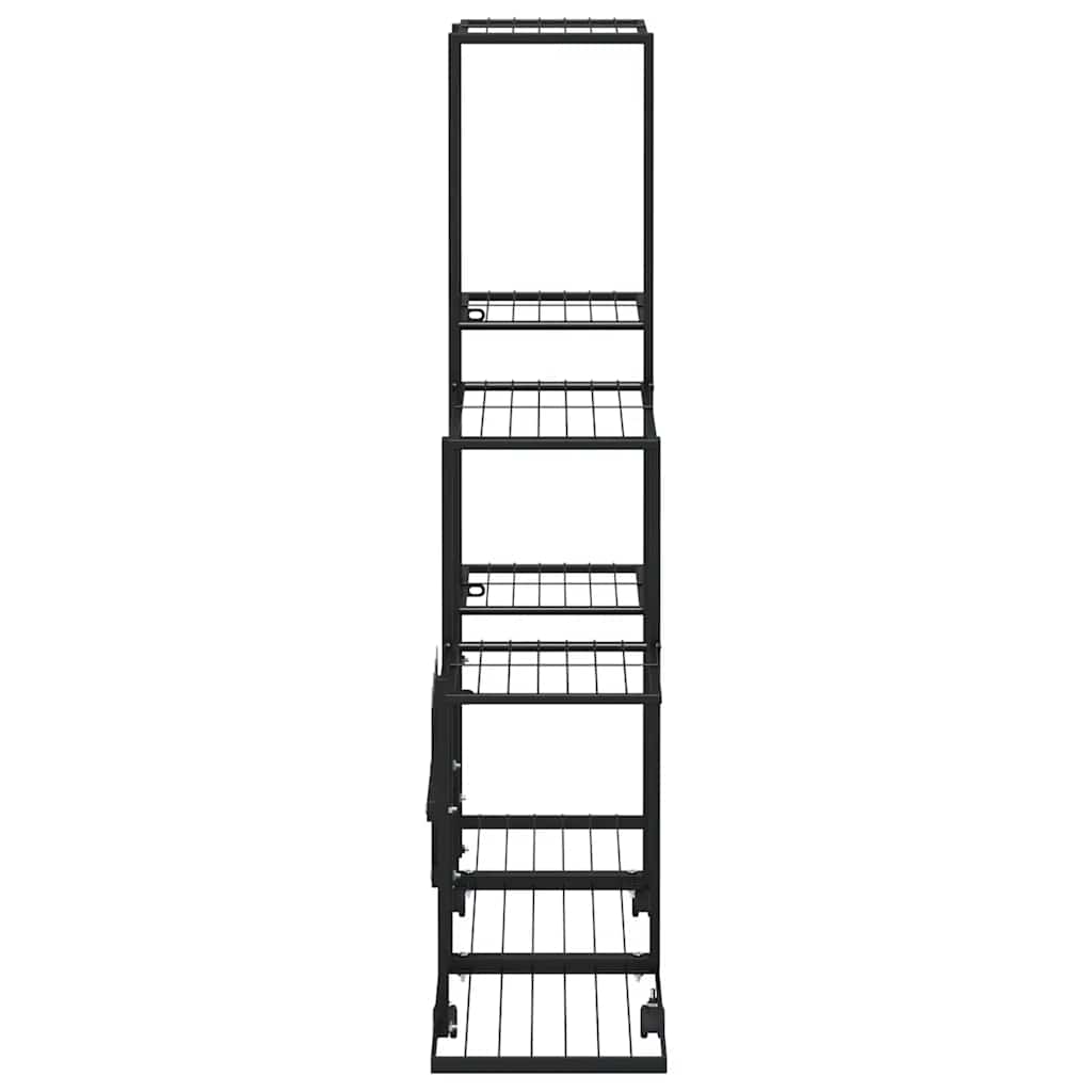 Stalak za cvijeće 94.5x25x92.5 cm metal - crno, 94,5 x 25 x 92,5 cm, 1, s kotačima - number 5.