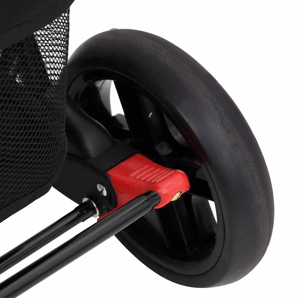 Kolica za blizance čelična crvena - number 8.