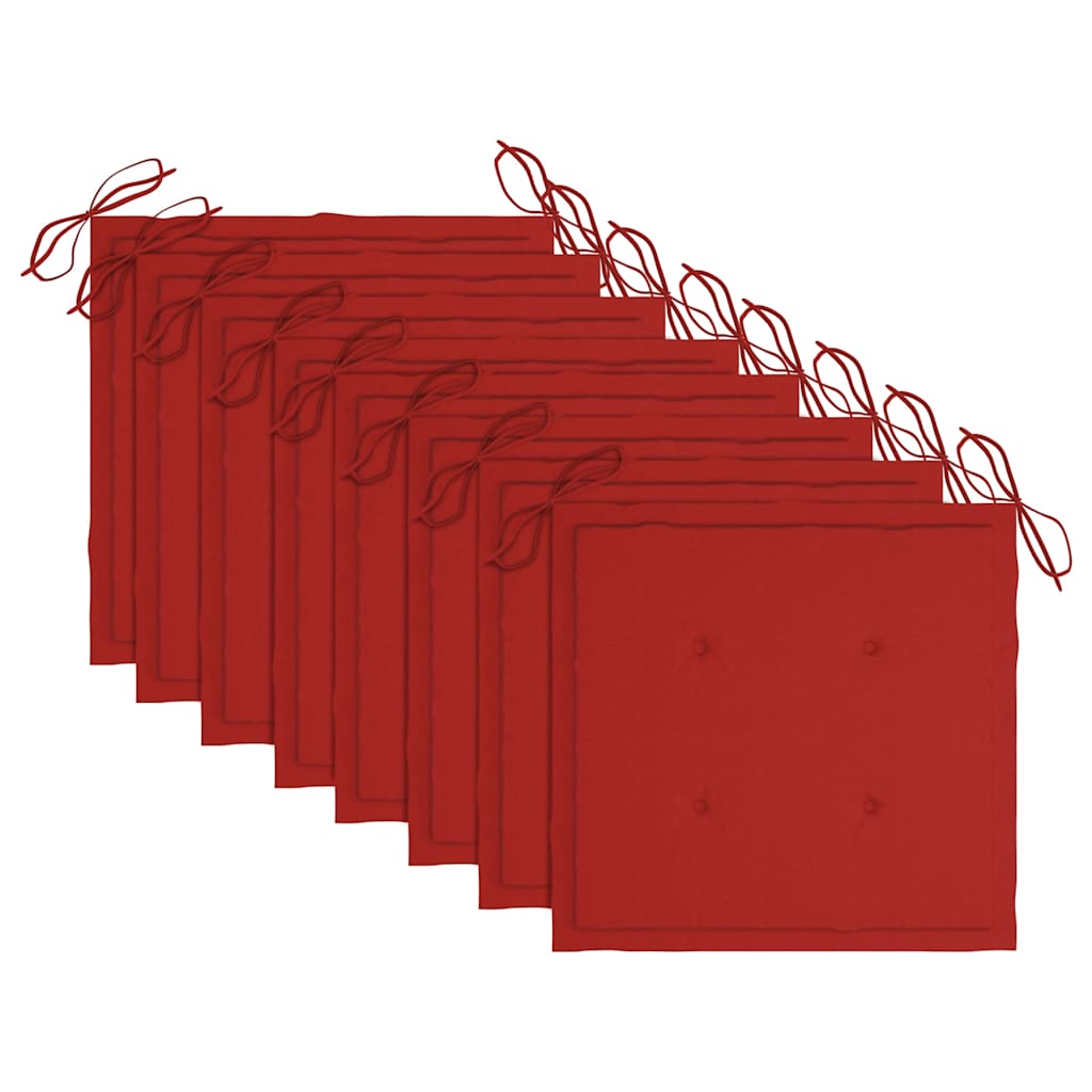 Sklopive vrtne stolice kom. sa jastucima puno drvo bagrem - crvena, 8, 1 - number 5.