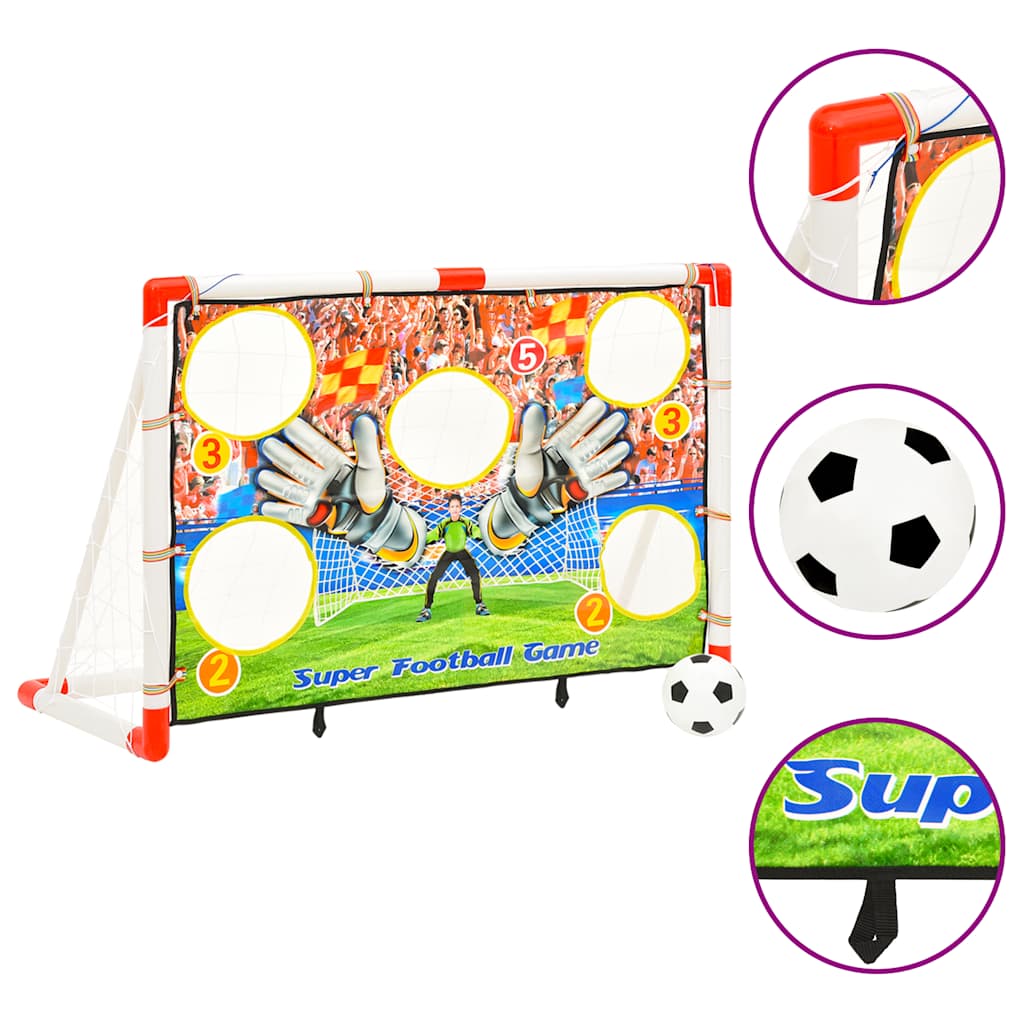 Fodboldmål med målvæg til børn 120x51x77,5 cm - number 1.