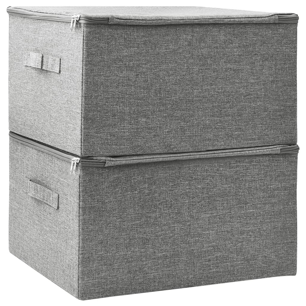Storage boxes pc. 43x34x23 cm fabric - grey, 2, 1 - number 4.